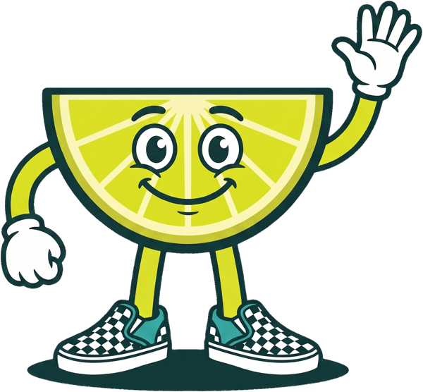 Twist, the Zest mascot, waving